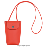 оранжево Жени калъф за телефон le pliage xtra с кожена дантела кожени изделия Longchamp 6084PZ718