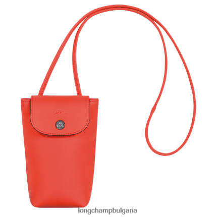 оранжево Жени калъф за телефон le pliage xtra с кожена дантела кожени изделия Longchamp 6084PZ718