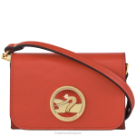 оранжево Жени портмоне за монети box-trot с презрамка кожени изделия Longchamp 6084PZ517