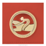 оранжево Жени портмоне за монети box-trot с презрамка кожени изделия Longchamp 6084PZ517 - Image 5