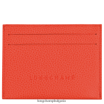 оранжево Жени le foulonne картодържател кожени изделия Longchamp 6084PZ644