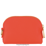 оранжево Жени le foulonne кесия за монети кожени изделия Longchamp 6084PZ525 - Image 2