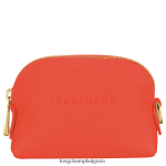 оранжево Жени le foulonne кесия за монети кожени изделия Longchamp 6084PZ525