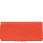 оранжево Жени le foulonne континентален портфейл кожени изделия Longchamp 6084PZ603