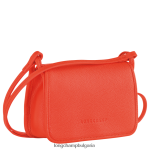 оранжево Жени le foulonne портфейл на верига кожени изделия Longchamp 6084PZ328 - Image 3