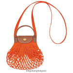оранжево Жени le pliage filet mesh bag кожени изделия Longchamp 6084PZ6