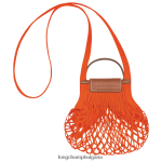 оранжево Жени le pliage filet mesh bag кожени изделия Longchamp 6084PZ6 - Image 4