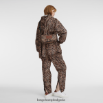 печат на пантера Жени чанта/раница през рамо чанти Longchamp X D'heygere 6084PZ322 - Image 8