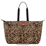 печат на пантера мъже пътна чанта / раница чанти Longchamp X D'heygere 6084PZ831 - Image 3