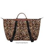 печат на пантера мъже пътна чанта / раница чанти Longchamp X D'heygere 6084PZ831 - Image 6