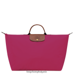 розово мъже пътна чанта / раница чанти Longchamp X D'heygere 6084PZ834