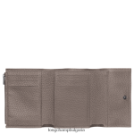 сиво Жени компактен портфейл Roseau Essential кожени изделия Longchamp 6084PZ570 - Image 2