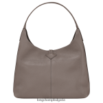 сиво Жени чанта Roseau Essential Hobo чанти Longchamp 6084PZ358 - Image 3