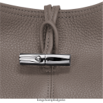 сиво Жени чанта Roseau Essential Hobo чанти Longchamp 6084PZ358 - Image 4