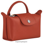 теракота Жени градска торбичка le pliage с дръжка кожени изделия Longchamp 6084PZ679 - Image 3
