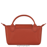 теракота Жени градска торбичка le pliage с дръжка кожени изделия Longchamp 6084PZ679 - Image 4