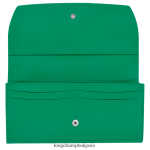 трева/зелена светлина Жени портфейл roseau continental кожени изделия Longchamp 6084PZ566 - Image 2