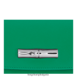 трева/зелена светлина Жени портфейл roseau continental кожени изделия Longchamp 6084PZ566 - Image 3