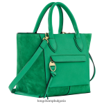 трева/зелена светлина Жени чанта за пощенска кутия чанти Longchamp 6084PZ162 - Image 2