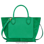 трева/зелена светлина Жени чанта за пощенска кутия чанти Longchamp 6084PZ162 - Image 3