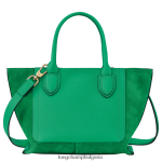 трева/зелена светлина Жени чанта за пощенска кутия чанти Longchamp 6084PZ160 - Image 4
