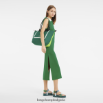 трева/зелена светлина Жени le pliage колекция голяма чанта чанти Longchamp 6084PZ342 - Image 2