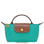 тюркоаз Жени le pliage оригинална торбичка с дръжка кожени изделия Longchamp 6084PZ666