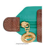 тюркоаз Жени le pliage оригинално портмоне за монети кожени изделия Longchamp 6084PZ503 - Image 3