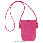 фуксия Жени калъф за телефон roseau croco с дантела кожени изделия Longchamp 6084PZ689 - Image 4