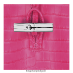 фуксия Жени калъф за телефон roseau croco с дантела кожени изделия Longchamp 6084PZ689 - Image 5