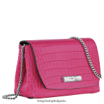 фуксия Жени съединител Roseau кожени изделия Longchamp 6084PZ258 - Image 3