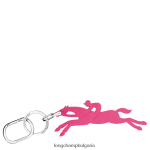 фуксия Жени le pliage ключодържатели кожени изделия Longchamp 6084PZ734