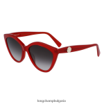 червен Жени колекция пролет/лято 2023 слънчеви очила аксесоари Longchamp 6084PZ895 - Image 2