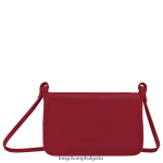 червен Жени le foulonne портфейл на верига кожени изделия Longchamp 6084PZ330