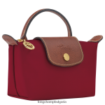 червен Жени le pliage оригинална торбичка с дръжка кожени изделия Longchamp 6084PZ664 - Image 3