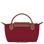 червен Жени le pliage оригинална торбичка с дръжка кожени изделия Longchamp 6084PZ664 - Image 4
