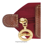 червен Жени le pliage оригинално портмоне за монети кожени изделия Longchamp 6084PZ501 - Image 3