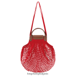 червен Жени le pliage filet mesh bag чанти Longchamp 6084PZ4 - Image 4