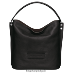 черен Жени 3d скитник чанта чанти Longchamp 6084PZ398