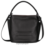 черен Жени 3d чанта през рамо чанти Longchamp 6084PZ312