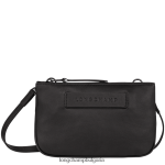 черен Жени 3d чанта през рамо чанти Longchamp 6084PZ317