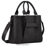 черен Жени 3d чанта чанти Longchamp 6084PZ176 - Image 3