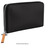черен Жени градски портфейл le pliage с цип кожени изделия Longchamp 6084PZ550 - Image 2