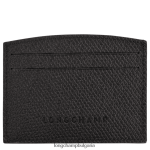 черен Жени държач за карта Roseau кожени изделия Longchamp 6084PZ636 - Image 2