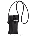 черен Жени калъф за телефон roseau с дантела кожени изделия Longchamp 6084PZ683 - Image 3