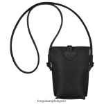 черен Жени калъф за телефон roseau с дантела кожени изделия Longchamp 6084PZ683 - Image 4