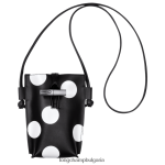 черен Жени калъф за телефон roseau с кожена дантела кожени изделия Longchamp 6084PZ682
