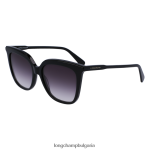 черен Жени колекция пролет/лято 2023 слънчеви очила аксесоари Longchamp 6084PZ896 - Image 2