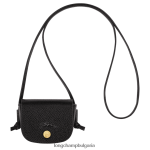 черен Жени портмоне за монети epure с кожена дантела кожени изделия Longchamp 6084PZ531