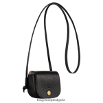 черен Жени портмоне за монети epure с кожена дантела кожени изделия Longchamp 6084PZ531 - Image 3